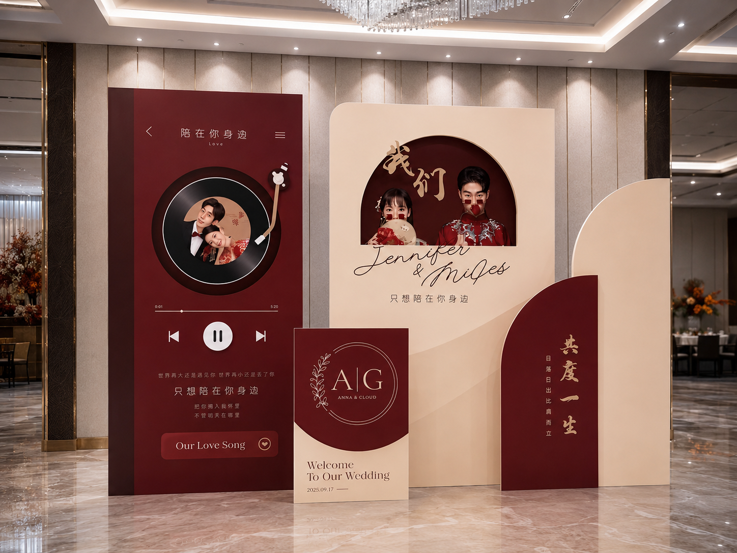Romance Song Plaque Backdrop